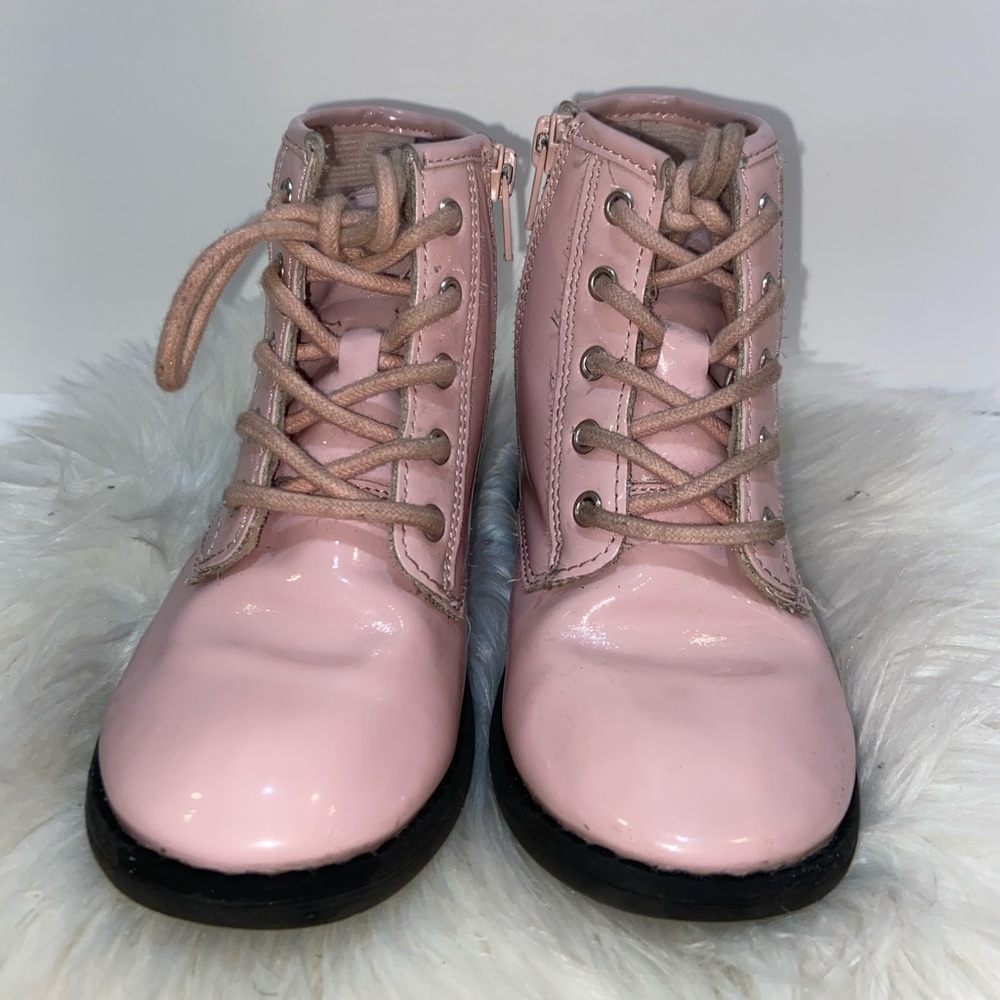 Pink rainbow boots